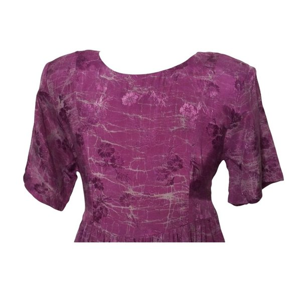 Sunset Rose Maxi Dress, Rayon Indonesia Dress, Size S Dress, Tie Dye Look Dress, - Picture 7 of 13